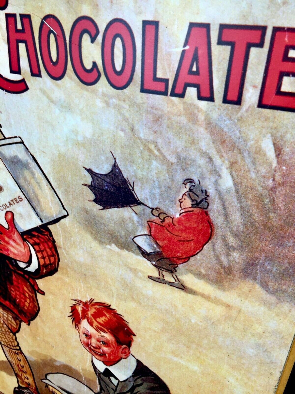 Antique Advertising   Large 70s Cadburys Poster Salvaged From Bournville Factory photo buy