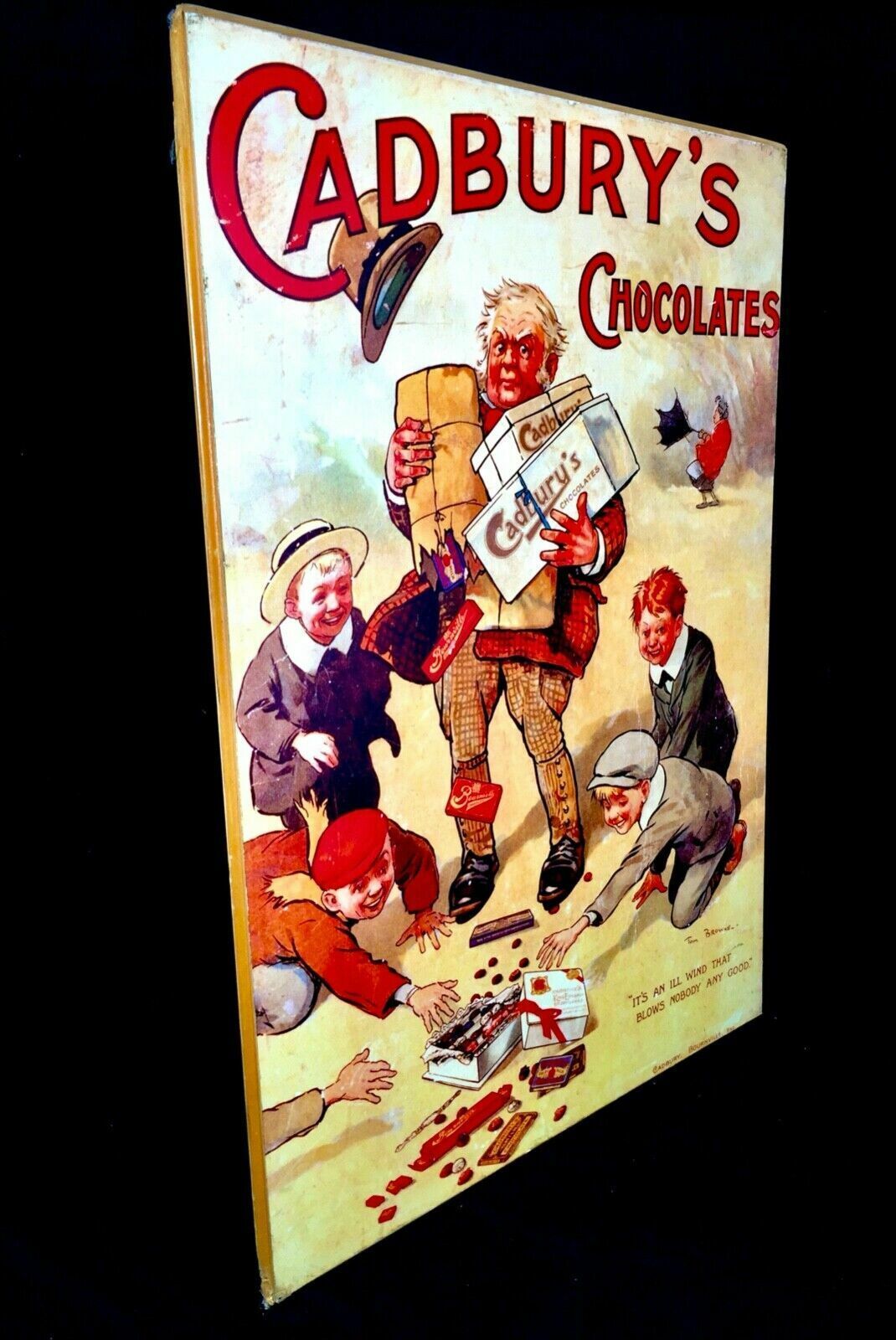 photo for sale Antique Advertising   Large 70s Cadburys Poster Salvaged From Bournville Factory