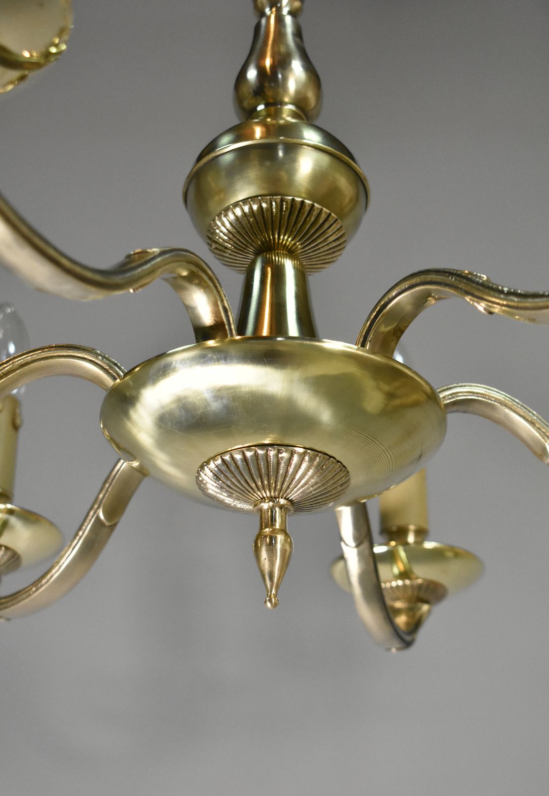 photo for sale Antique French Six Light Bronze Chandelier Louis XVI Style