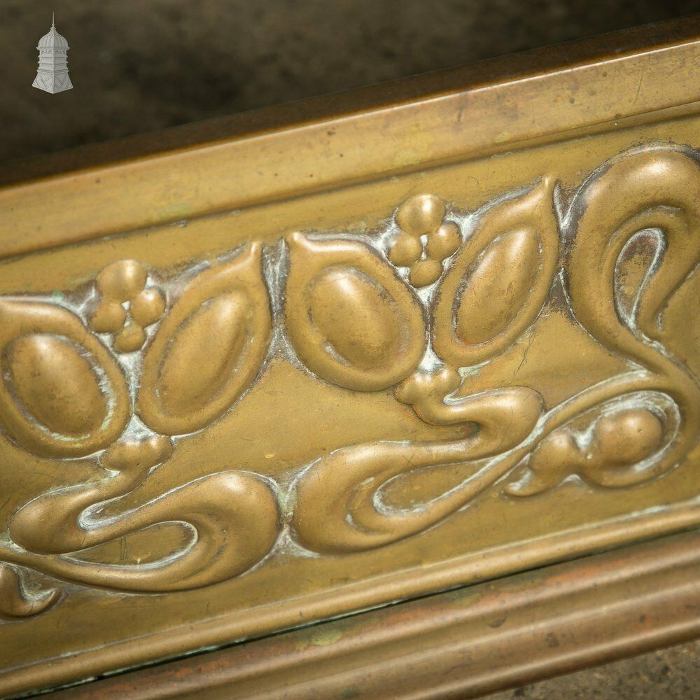 Brass Fireplace Fender, Art Nouveau photo buy
