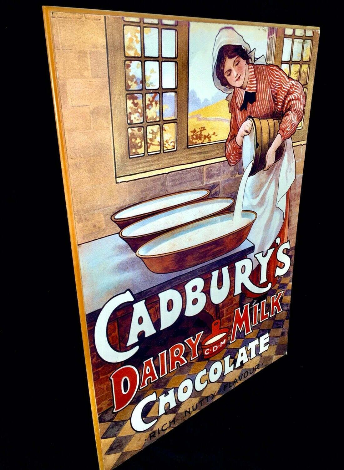 Antique Advertising   Large 70s Cadburys Poster Salvaged From Bournville Factory photo furniture