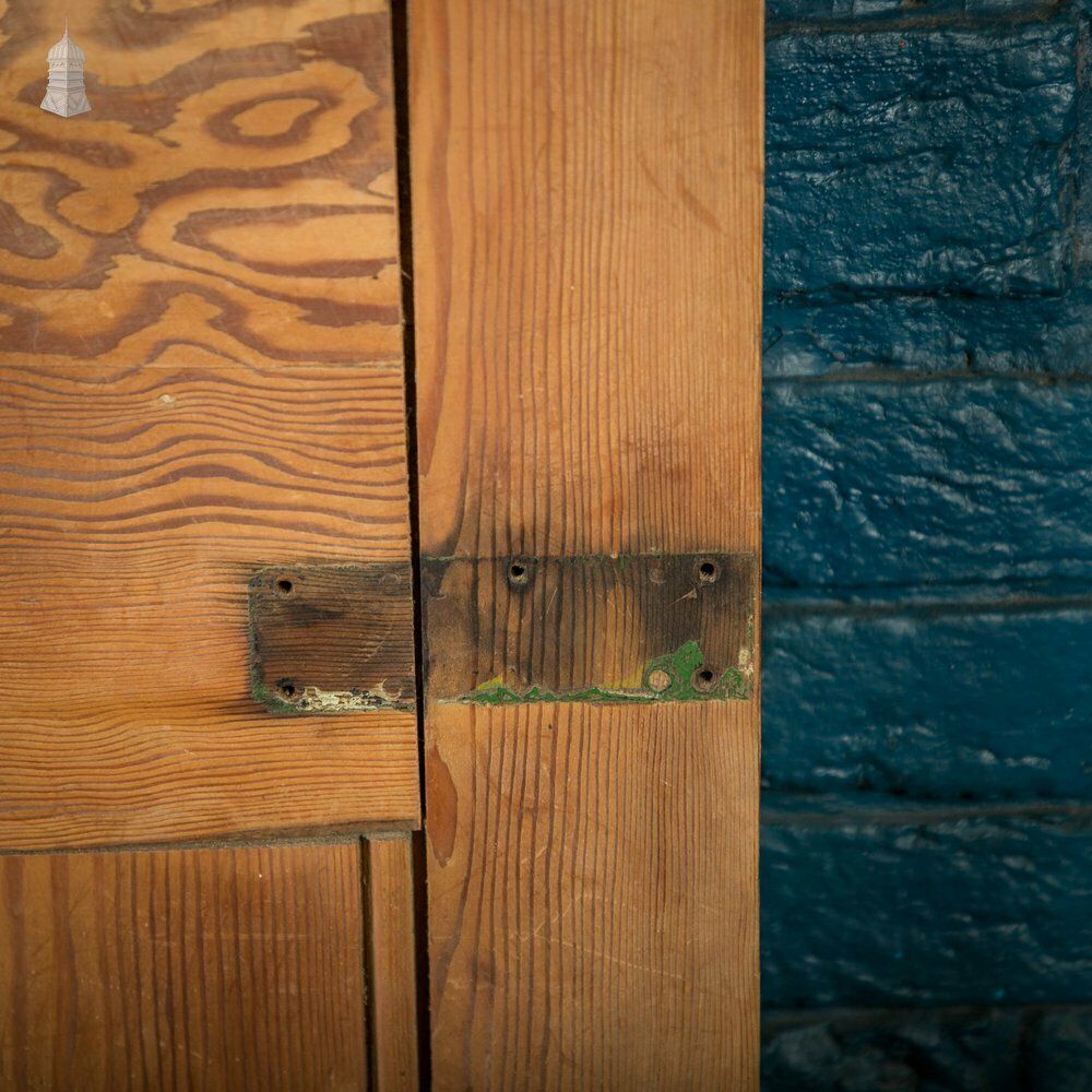Home Fixtures Half Glazed Door, 19th C Pitch Pine, 6 Over 2 Panel photo