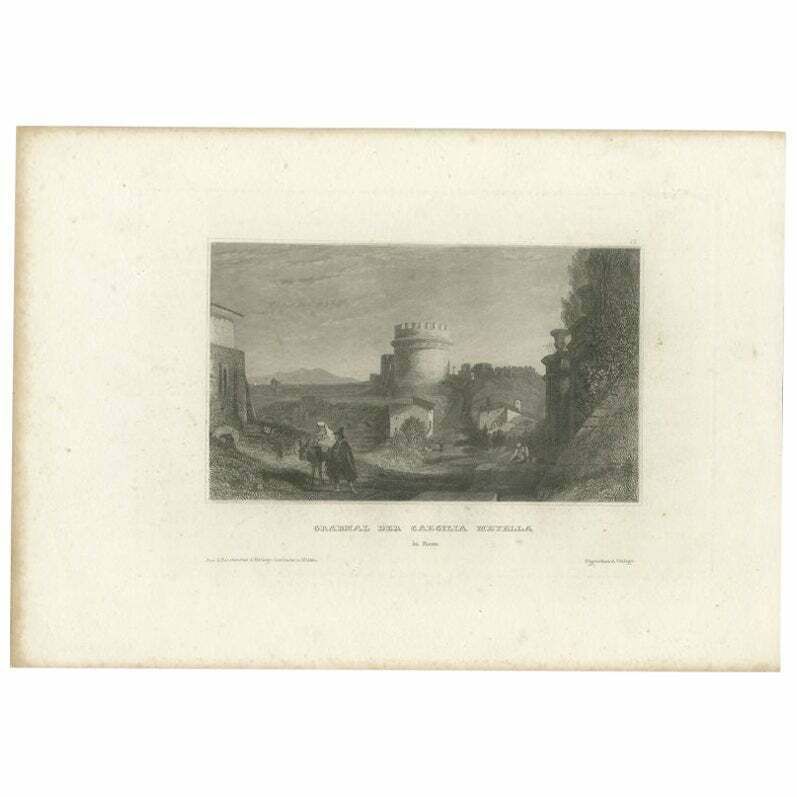 Antique Print Of The Tomb Of Caecilia Metella By Meyer, 1836
