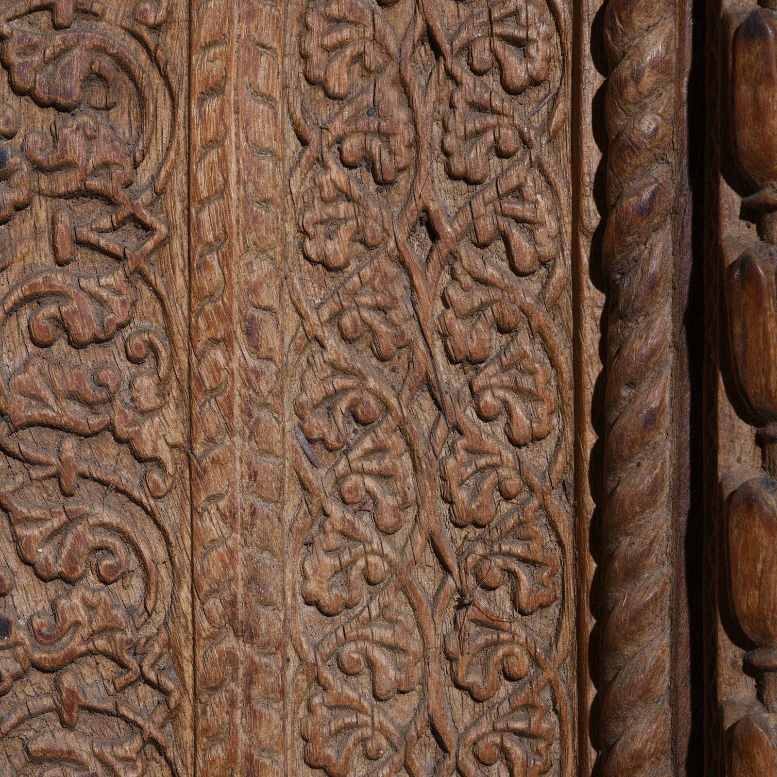 Old Indian Carved Doorway From Rajasthan   18thc photo for sale