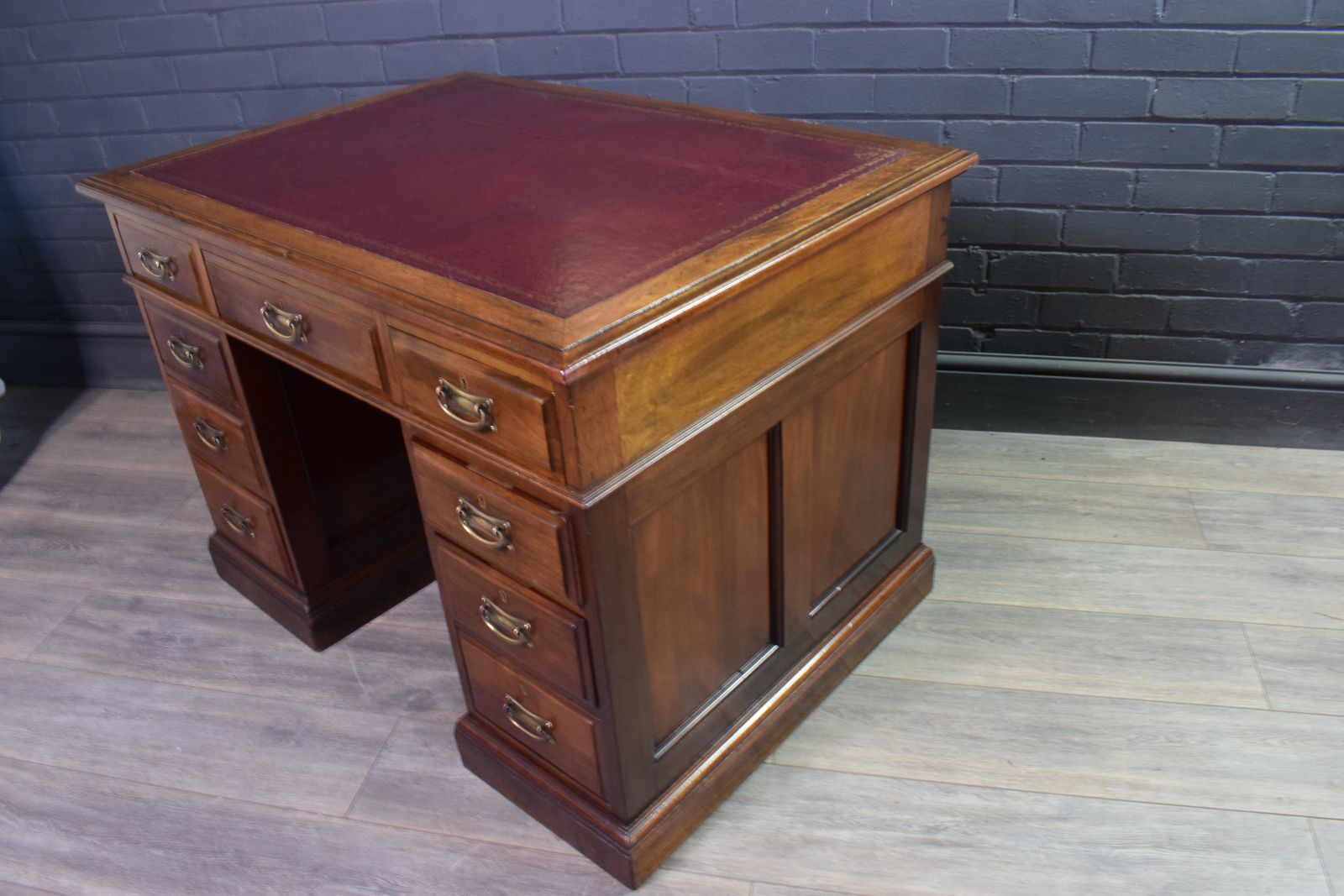 Mahogany Leather Top  Desk ,A Nice Example Of The Manchester Furniture Makers Goodalls & Co photo Furniture