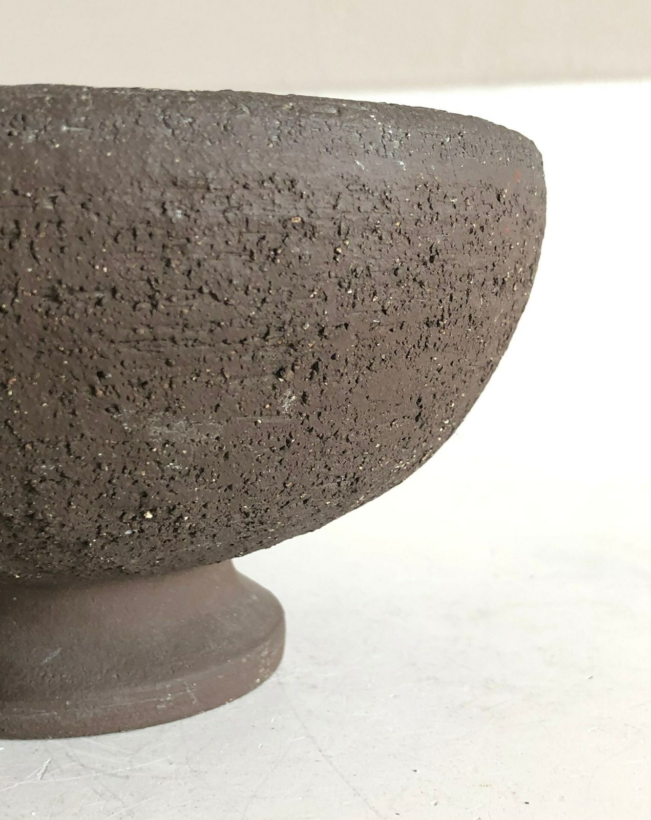 Danish Mid Century Modern Original Fine Art Ceramic Studio Vase With Turquoise Glaze And Raw Clay   Made By Løvemose, Denmark photo vinterior