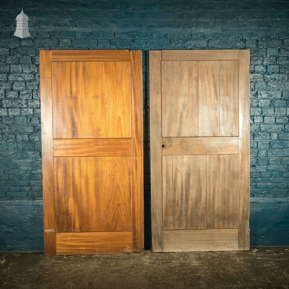 Paneled Mahogany Internal Doors, Set Of 2, Early 20th C photo furniture