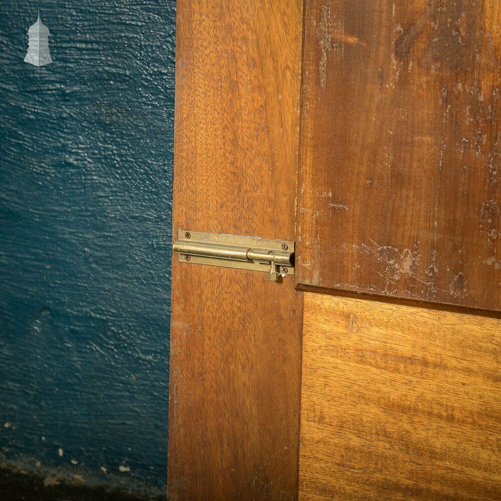 Home Fixtures Paneled Mahogany Internal Doors, Set Of 2, Early 20th C photo