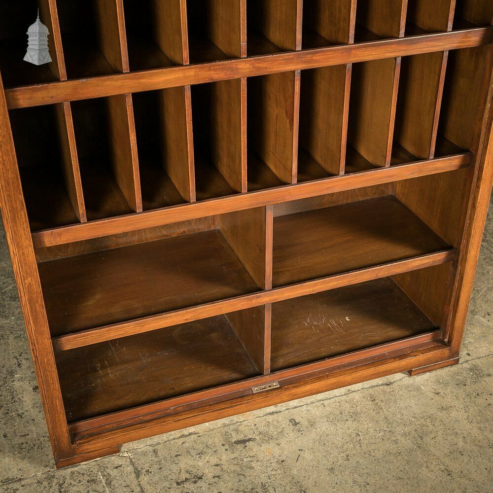Tambour Front Cabinet, Mahogany And Oak Construction With Internal Pigeonhole Shelving From A Liner photo buy