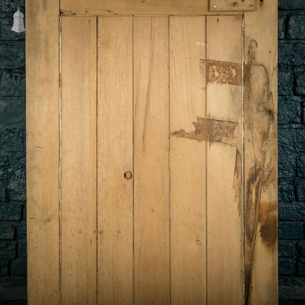Glazed Pine Door, Edwardian Framed Plank photo for sale