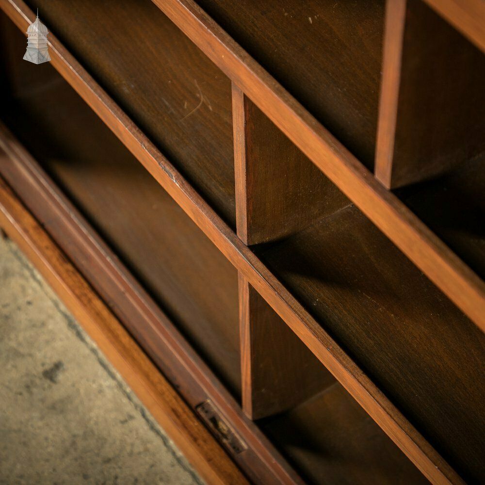 3300.0 Tambour Front Cabinet, Mahogany And Oak Construction With Internal Pigeonhole Shelving From A Liner photo