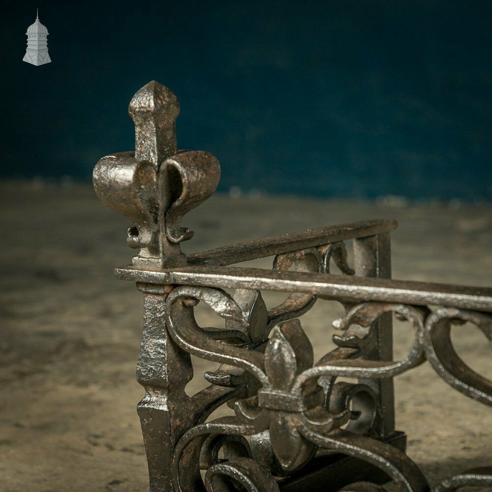Fireplace Fender, Wrought Iron Scroll Design photo 840.0