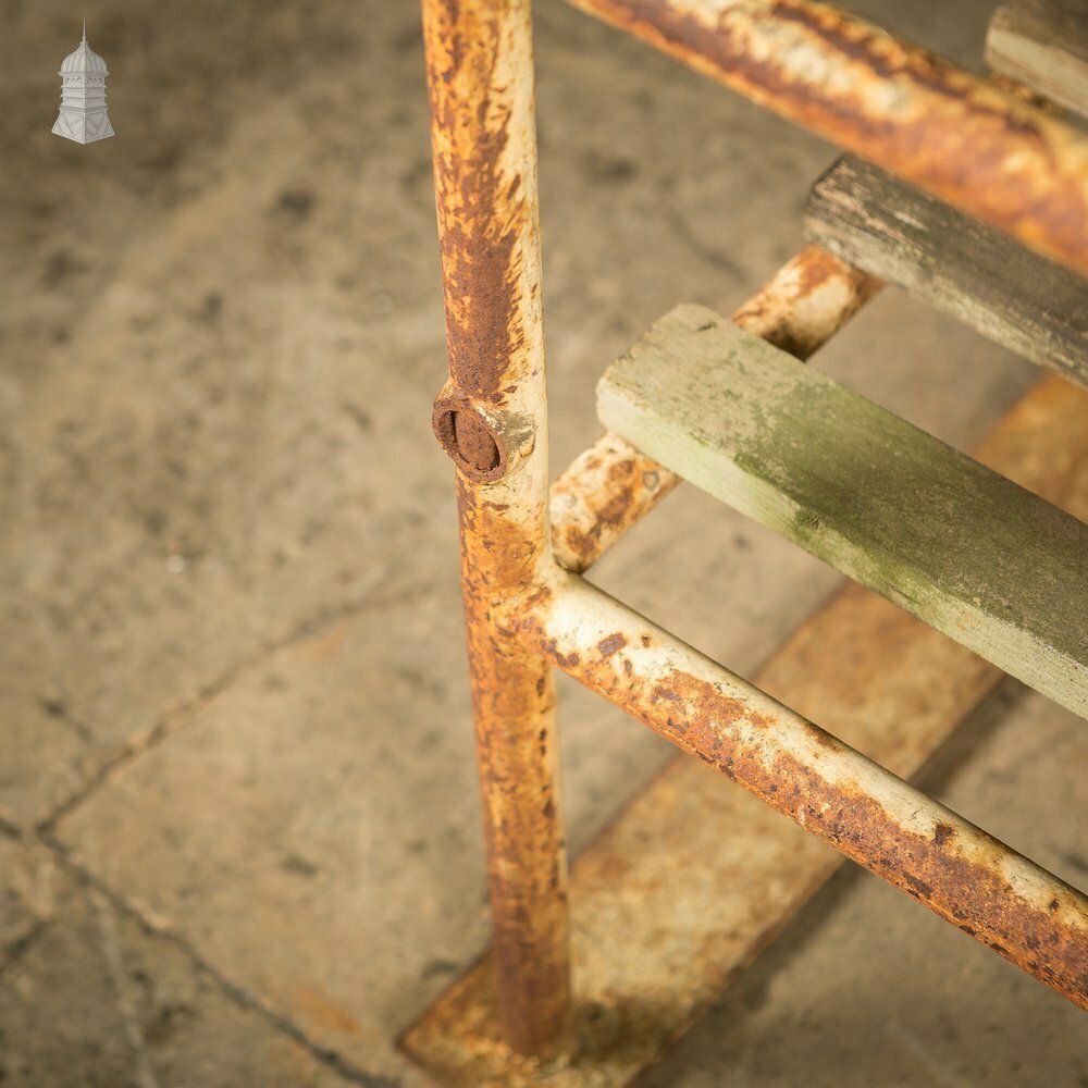 Furniture Metal Industrial Shelving Unit With Wooden Slats photo