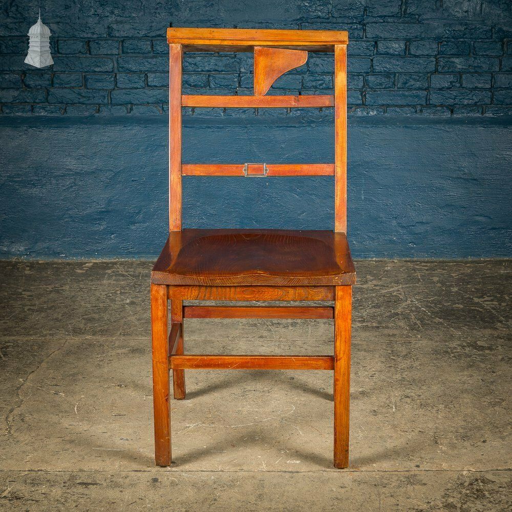 Set Of 6 19th C Elm Synagogue Chairs [No. 3] photo furniture