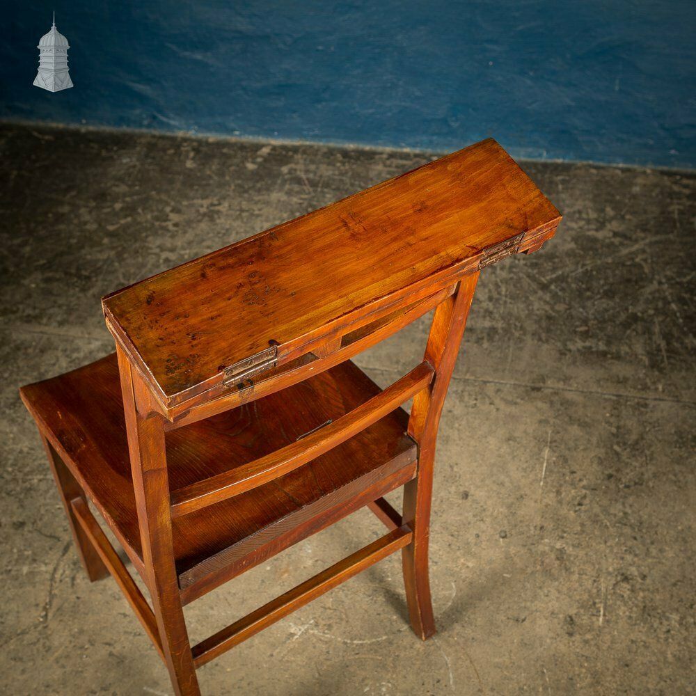 Set Of 6 19th C Elm Synagogue Chairs [No. 3] photo buy