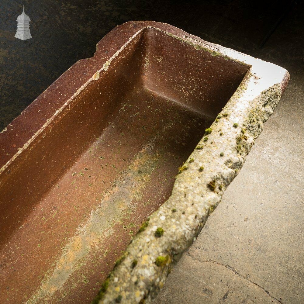 Large Salt Glazed Trough Planter By Farnley & Co photo for sale