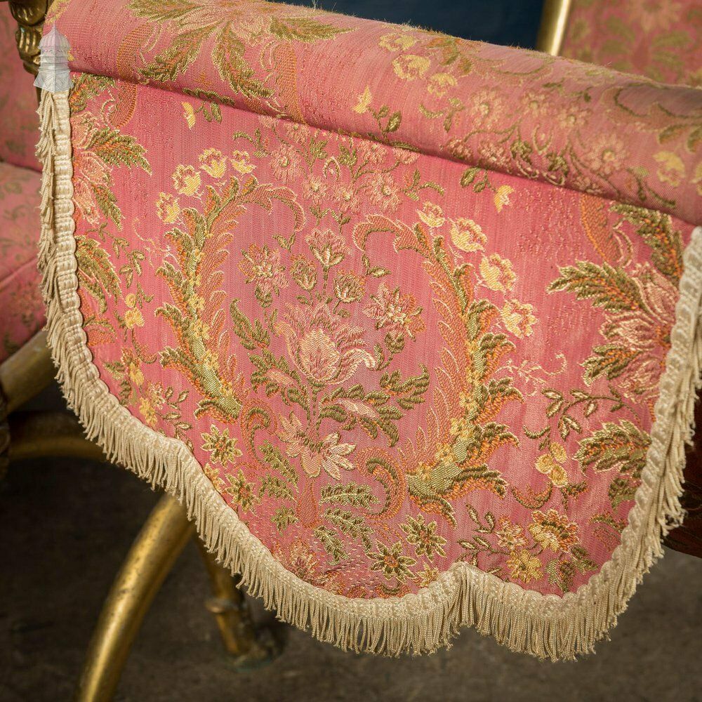Pair Of Vintage Brass Lion Head And Paw Detail X Frame Stools For Upholstery photo 3180.0