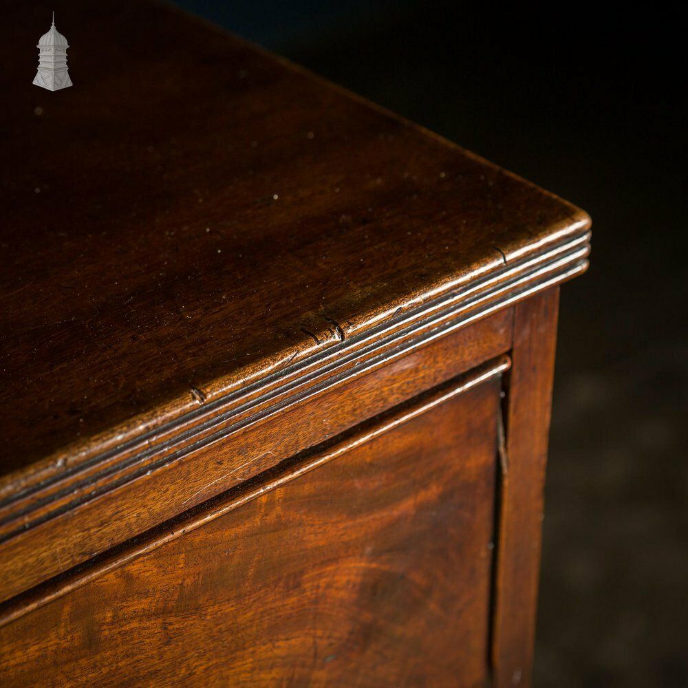 Very Wide Georgian Mahogany 4 Drawer Chest Brass Drop Handles photo for sale