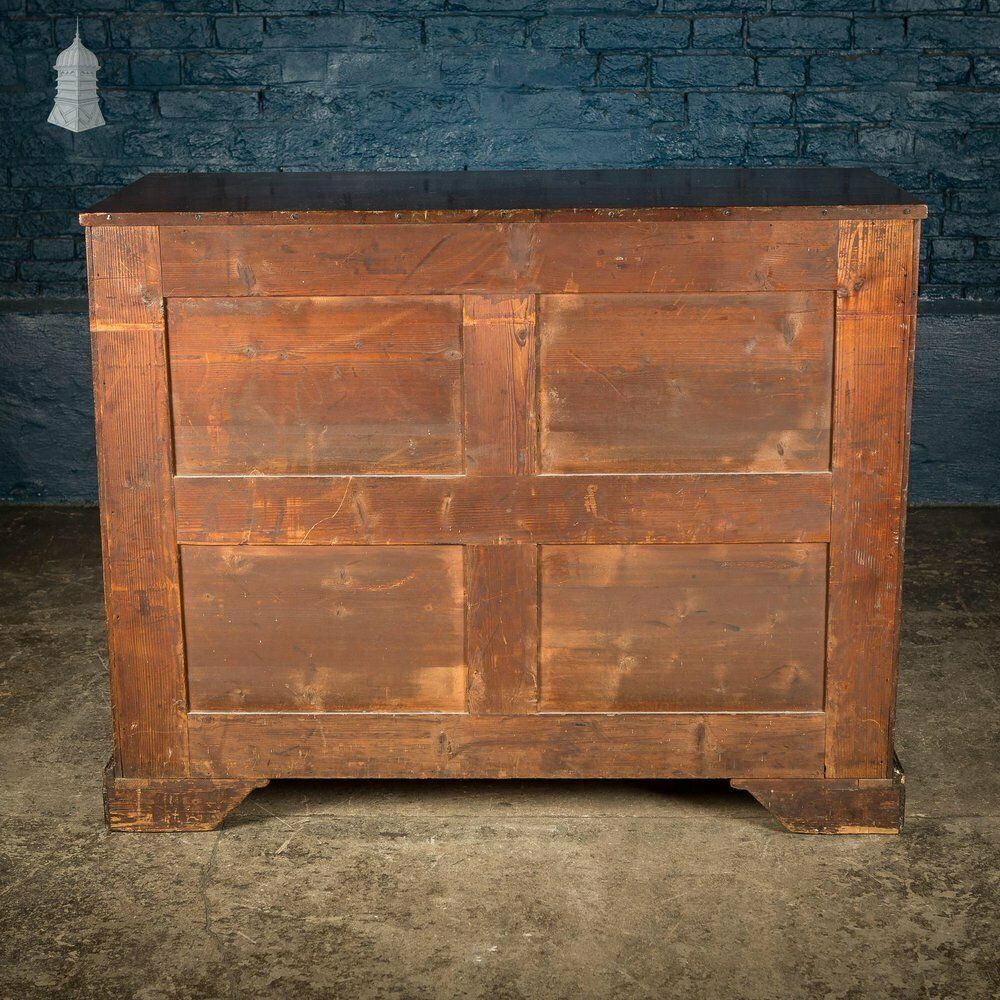photo buy Very Wide Georgian Mahogany 4 Drawer Chest Brass Drop Handles