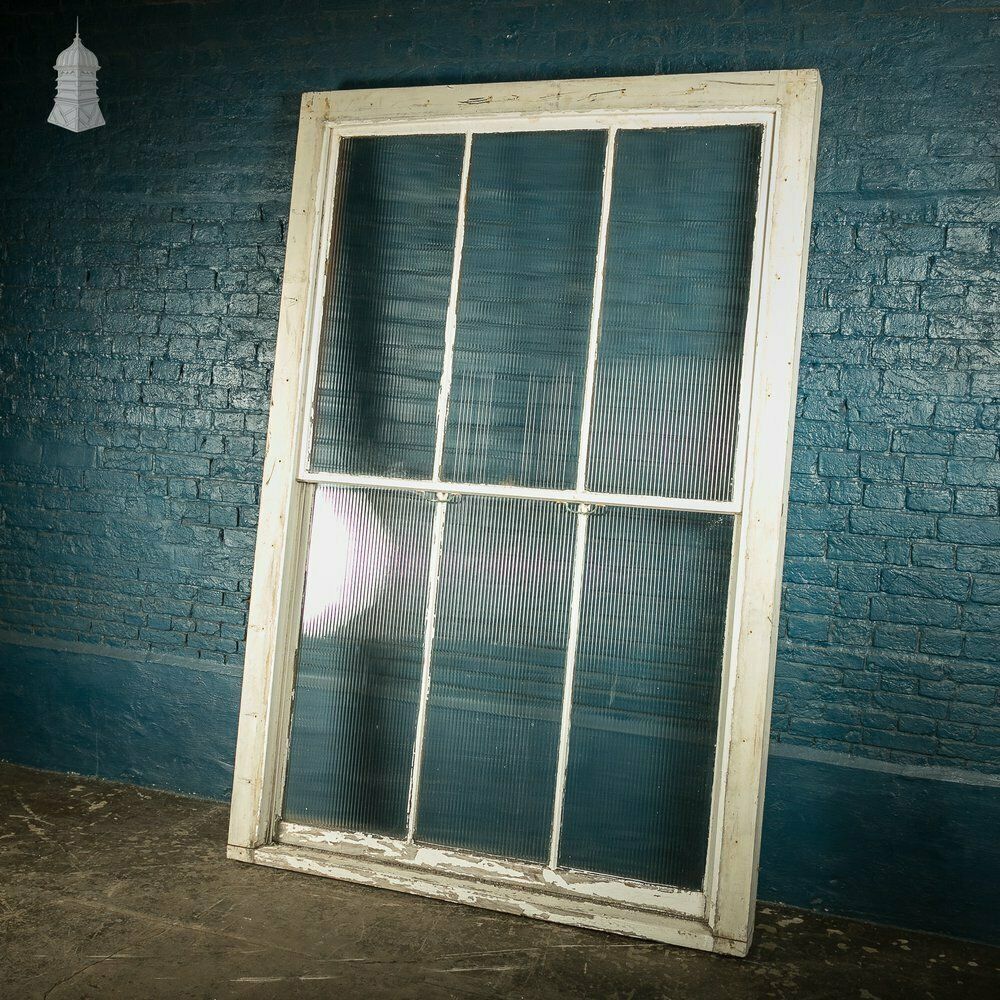 Hardwood Sliding Sash Windows, 8ft High With Reeded Obscure Glazing photo buy