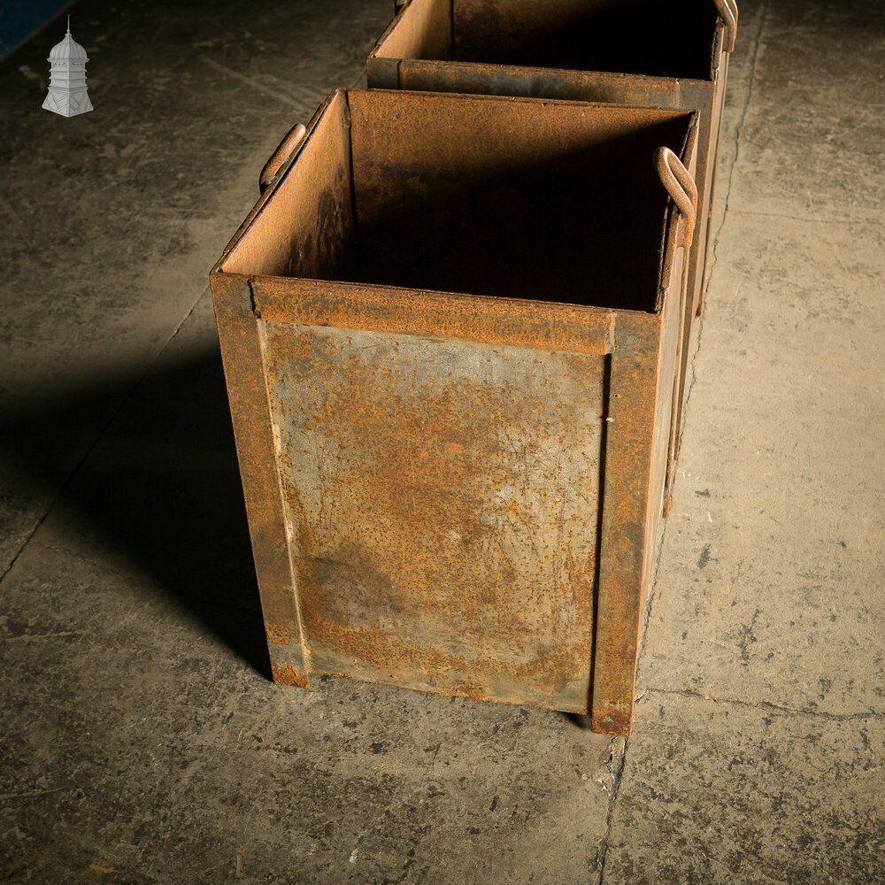 Pair Of Heavy Duty Steel Industrial Workshop Bins photo 600.0