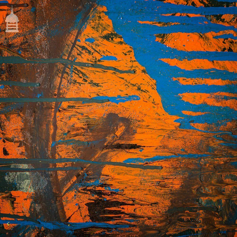 1940’s Metal Wwii Military Cabinet With Abstract Painted Finish No. 2 photo vintage
