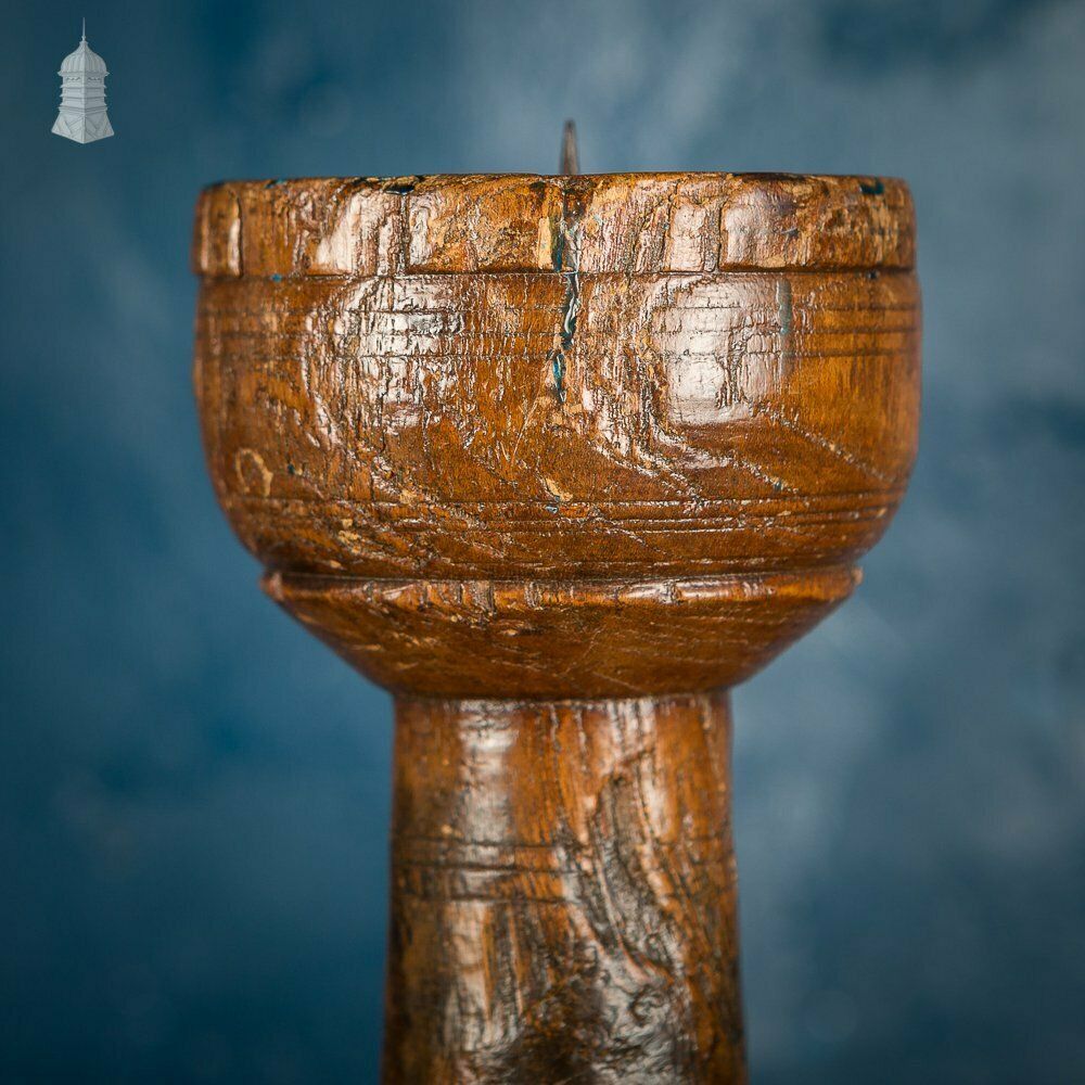 17th C Turned Wooden Candle Stick photo furniture