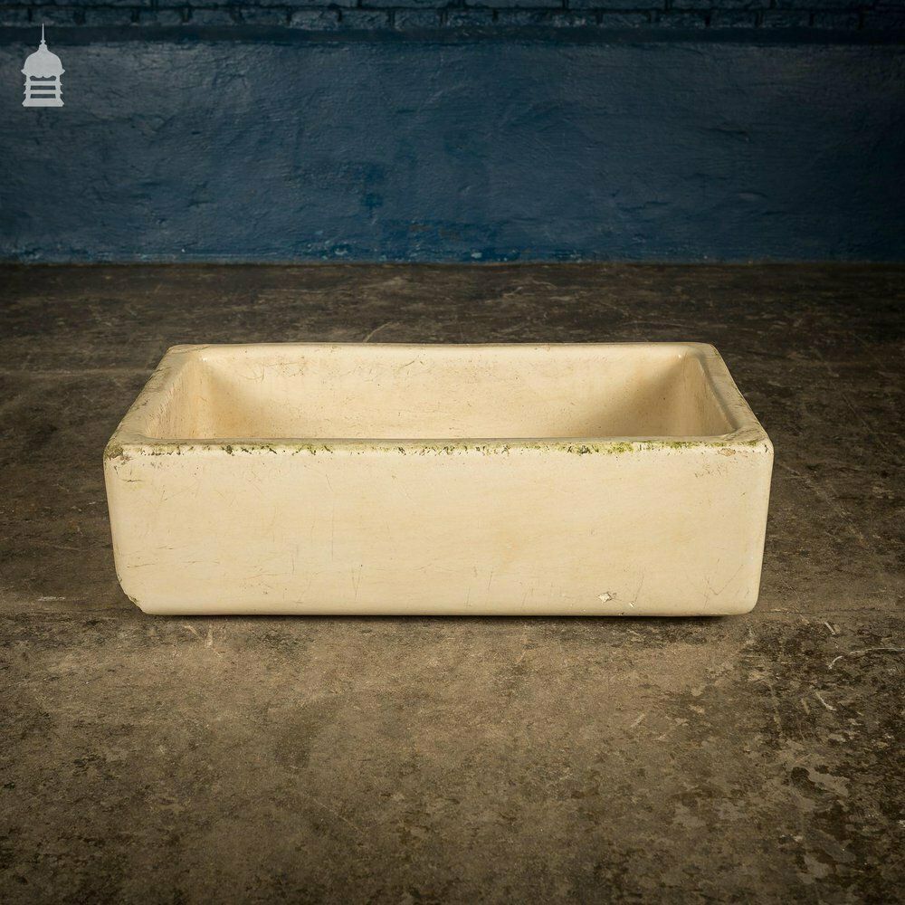 210.0 Cane Glazed Trough Stamped Hurlford By Kilmarnock With Worn Finish photo