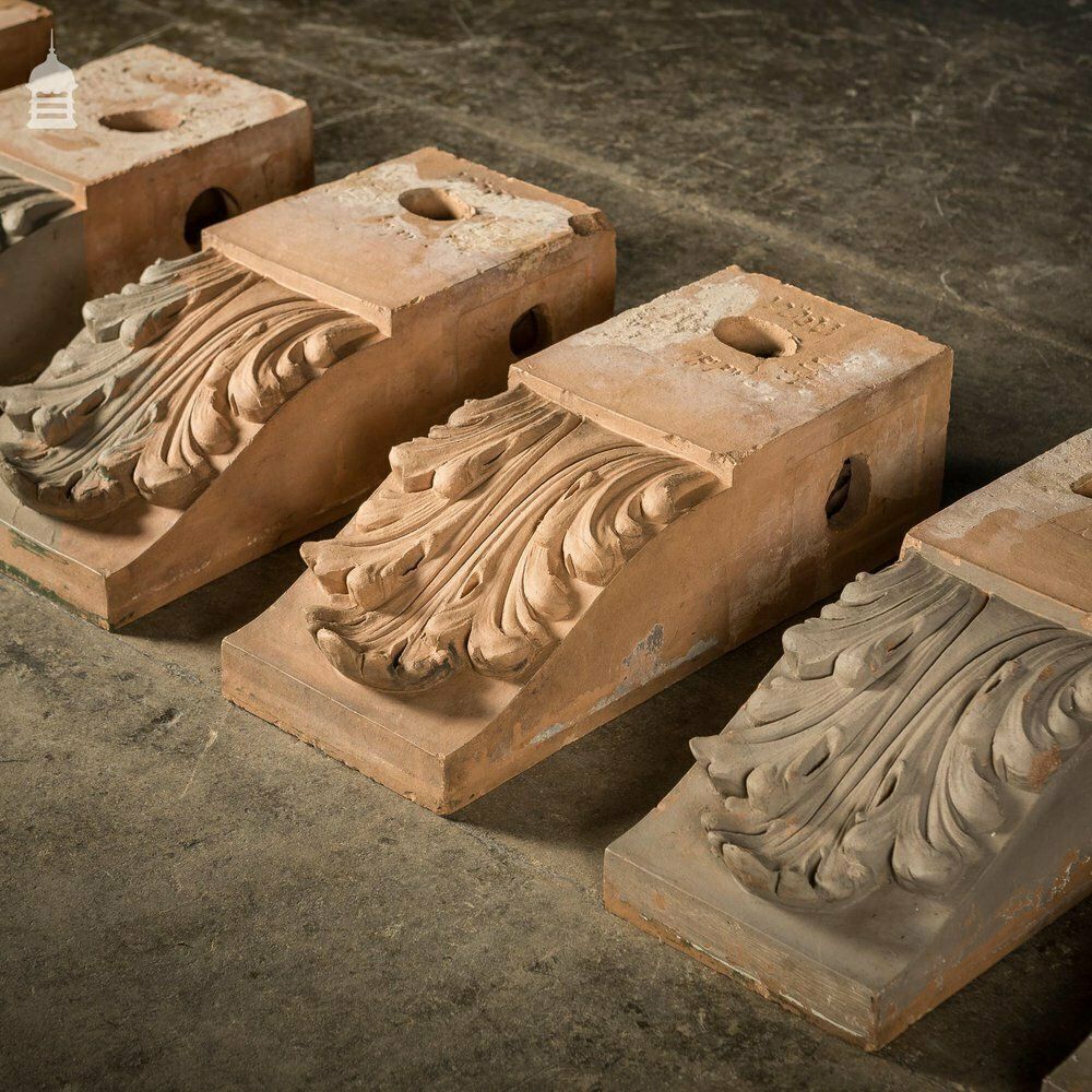 19th C Collection Of 47 Architectural Corbel Elements With Acanthus Detail photo for sale