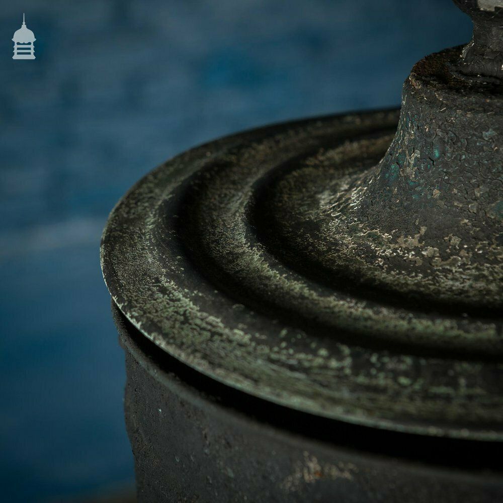 photo vinterior 19th C Black Painted Copper Top Lampost Light Fitting