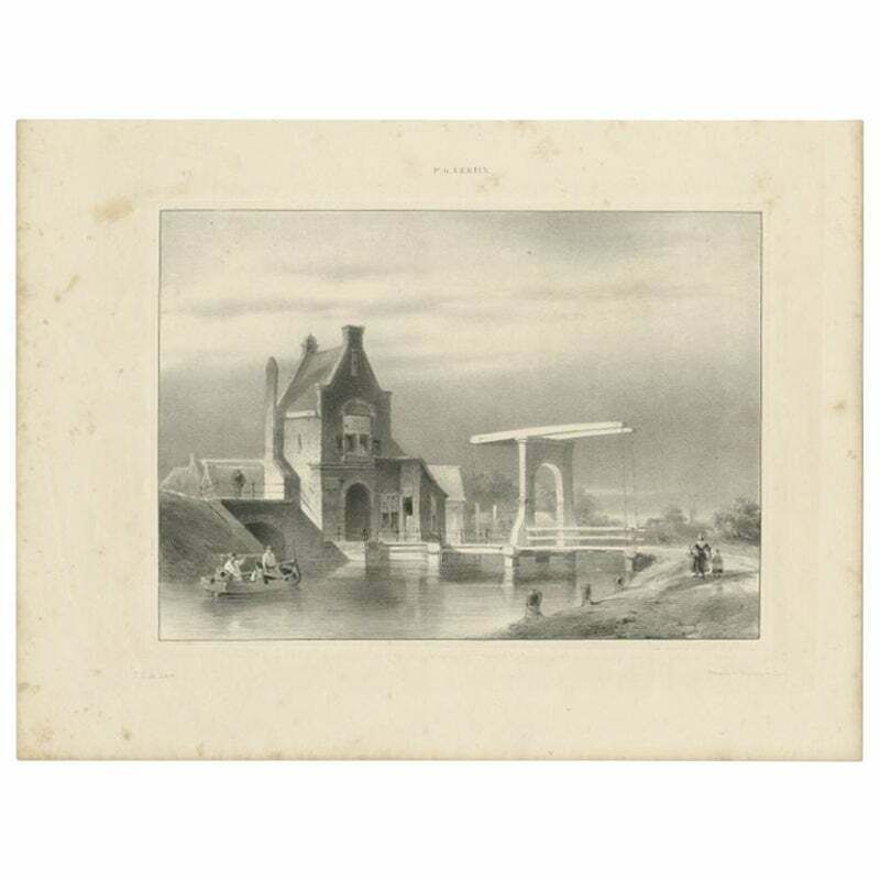 Antique Print Of The 'Koepoort' Made After P.G. Vertin, C.1845
