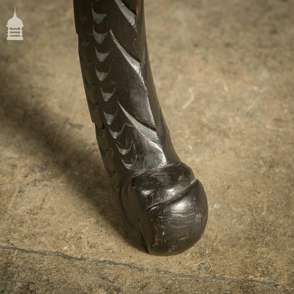 photo for sale Dark Finish Anglo Indian Jardinière Stand With Leather Top