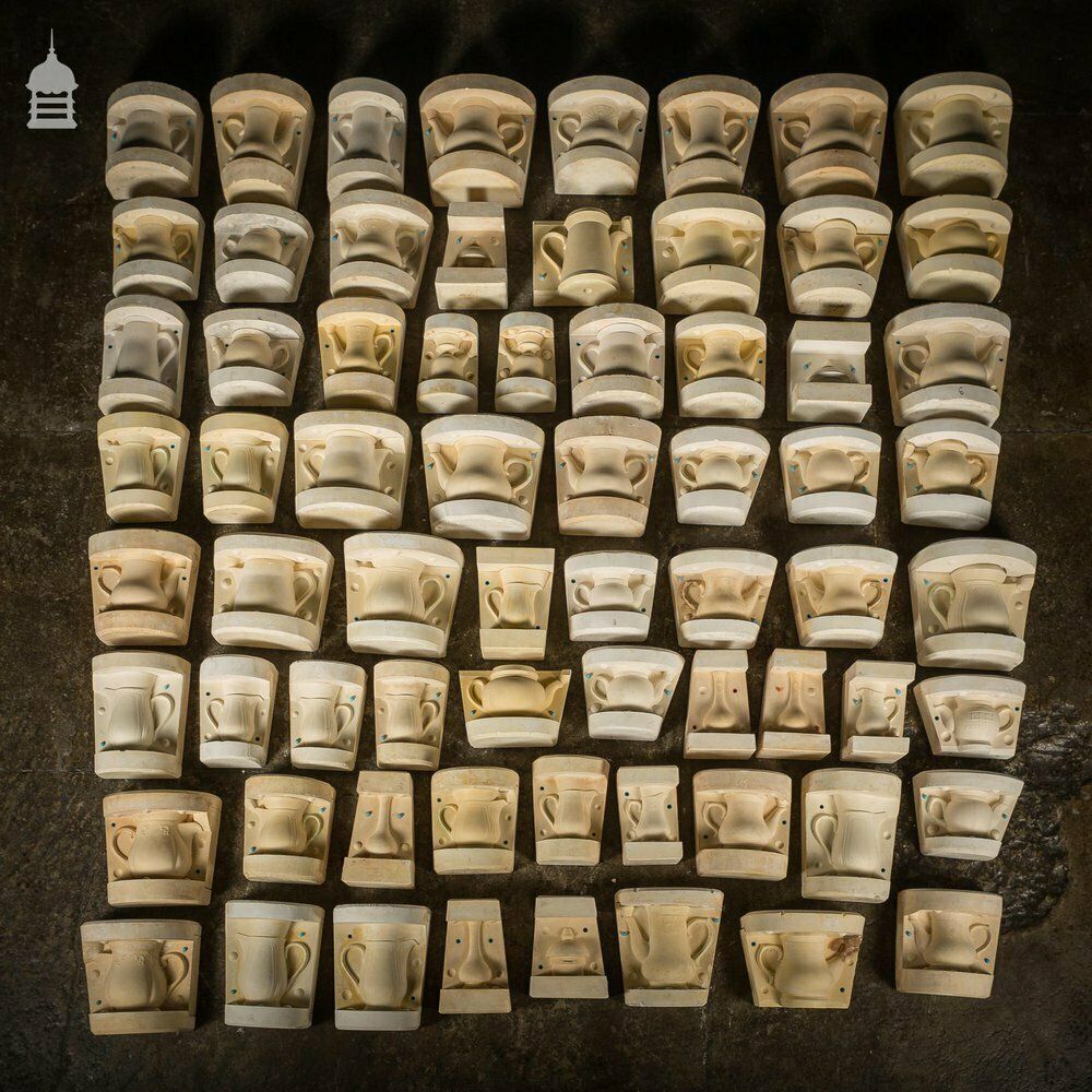 Batch Of 68 Vintage Teapot & Vase Pottery Moulds