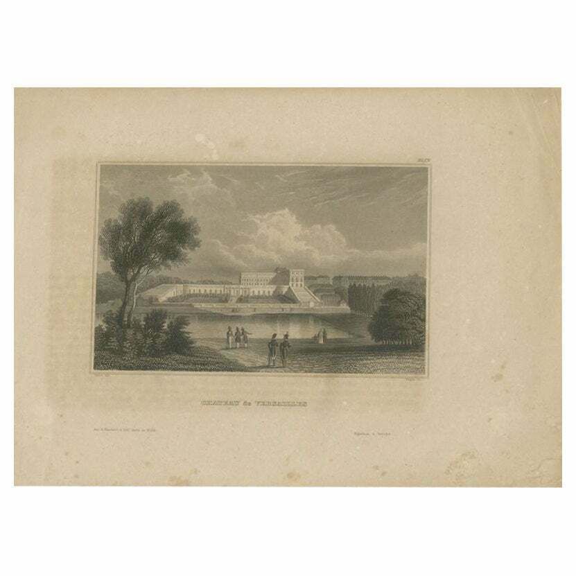 Antique Print Of The Palace Of Versailles By Meyer, 1848