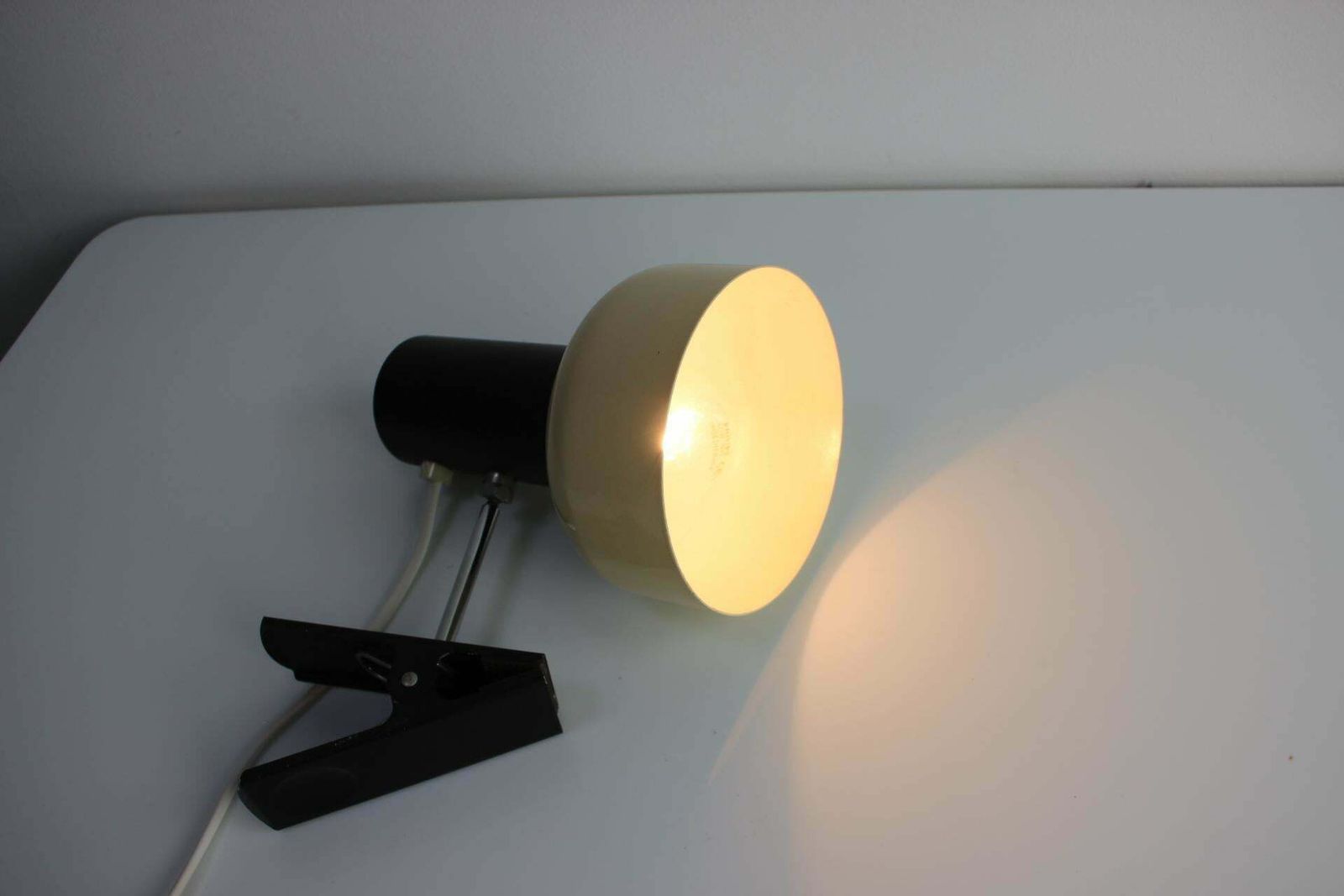 Mid Century Lamp With Clip By Napako, 1970's photo vintage
