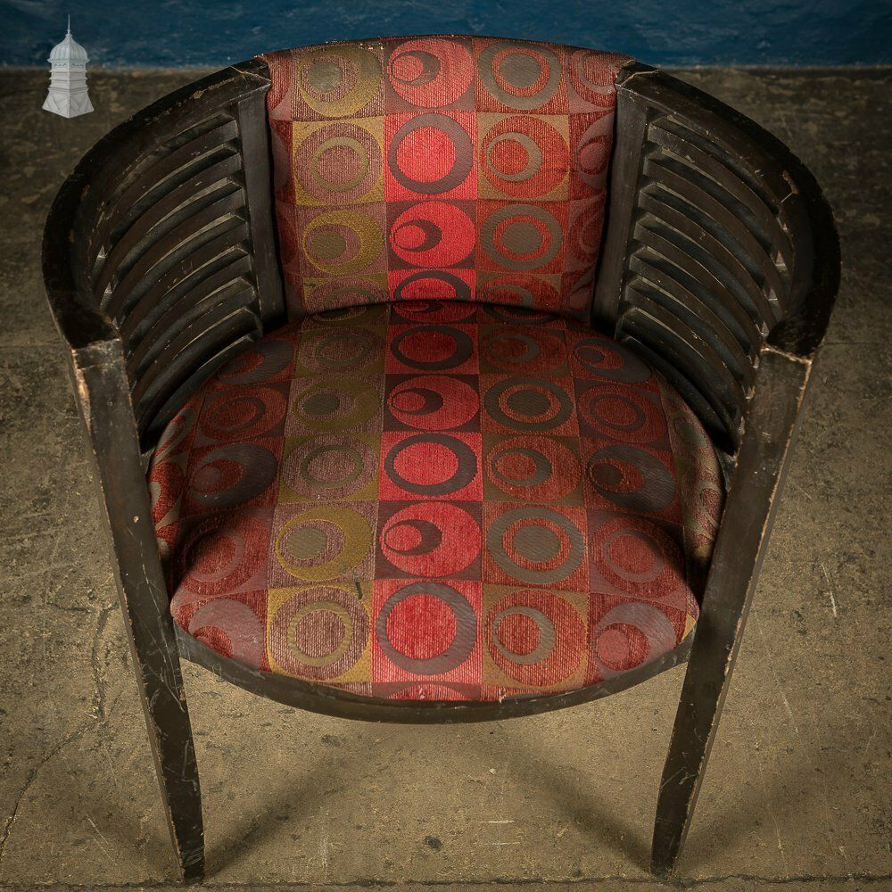 Art Deco Ebonised Tub Chairs From A Hotel In Bombay photo buy