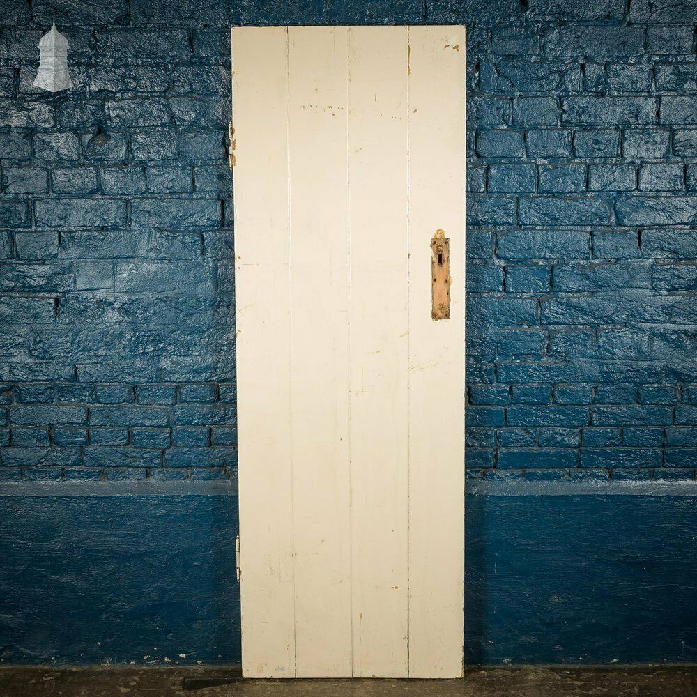 Small White Painted Ledged And Braced Cottage Door photo for sale