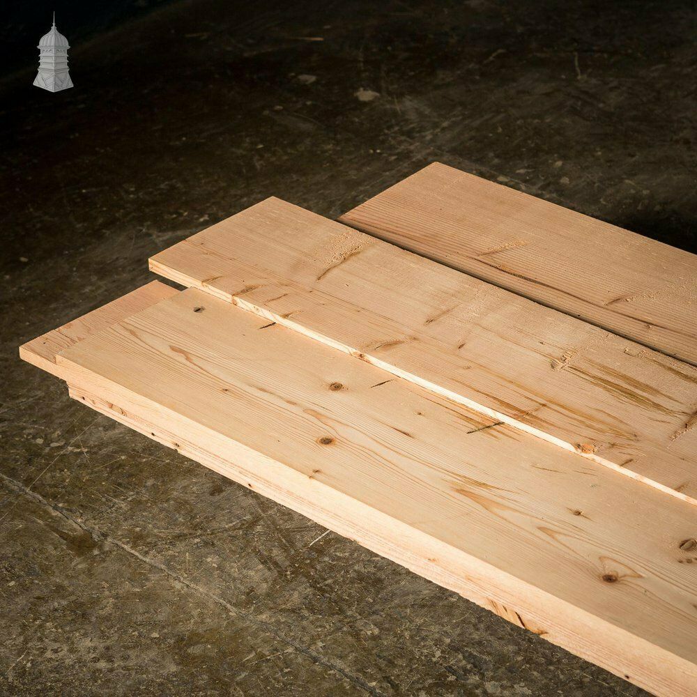 Batch Of 7.5 Square Metres Of 8 Inch Wide Resawn Columbian Pine Floorboards photo vinterior