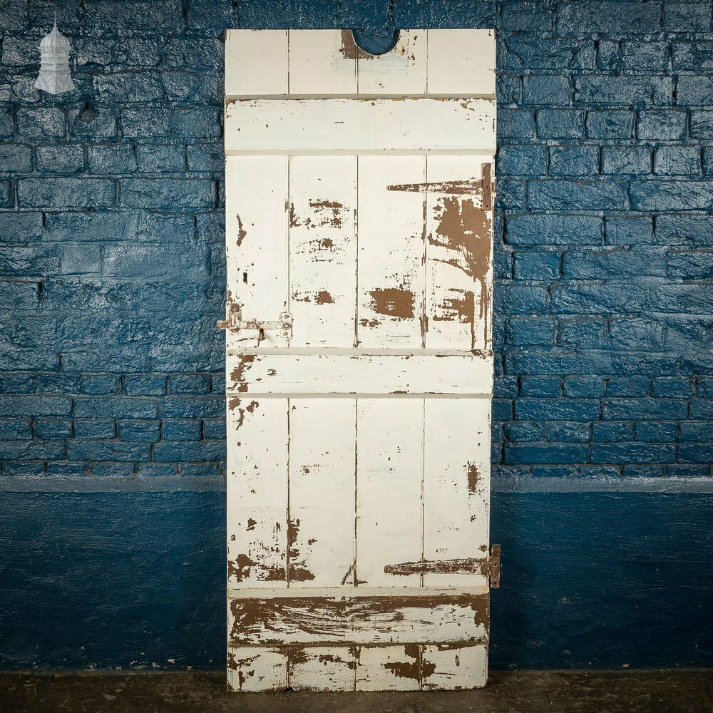 Small 18th C White Painted Ledged And Braced Cottage Door photo furniture