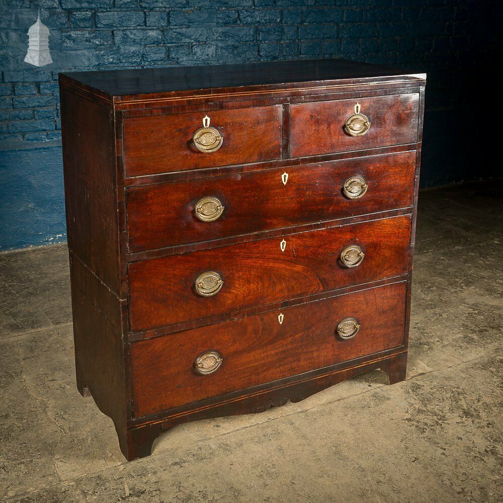 Circa 1740 Mahogany Travelling Chest With Nelson Commemorative Handles photo vinterior