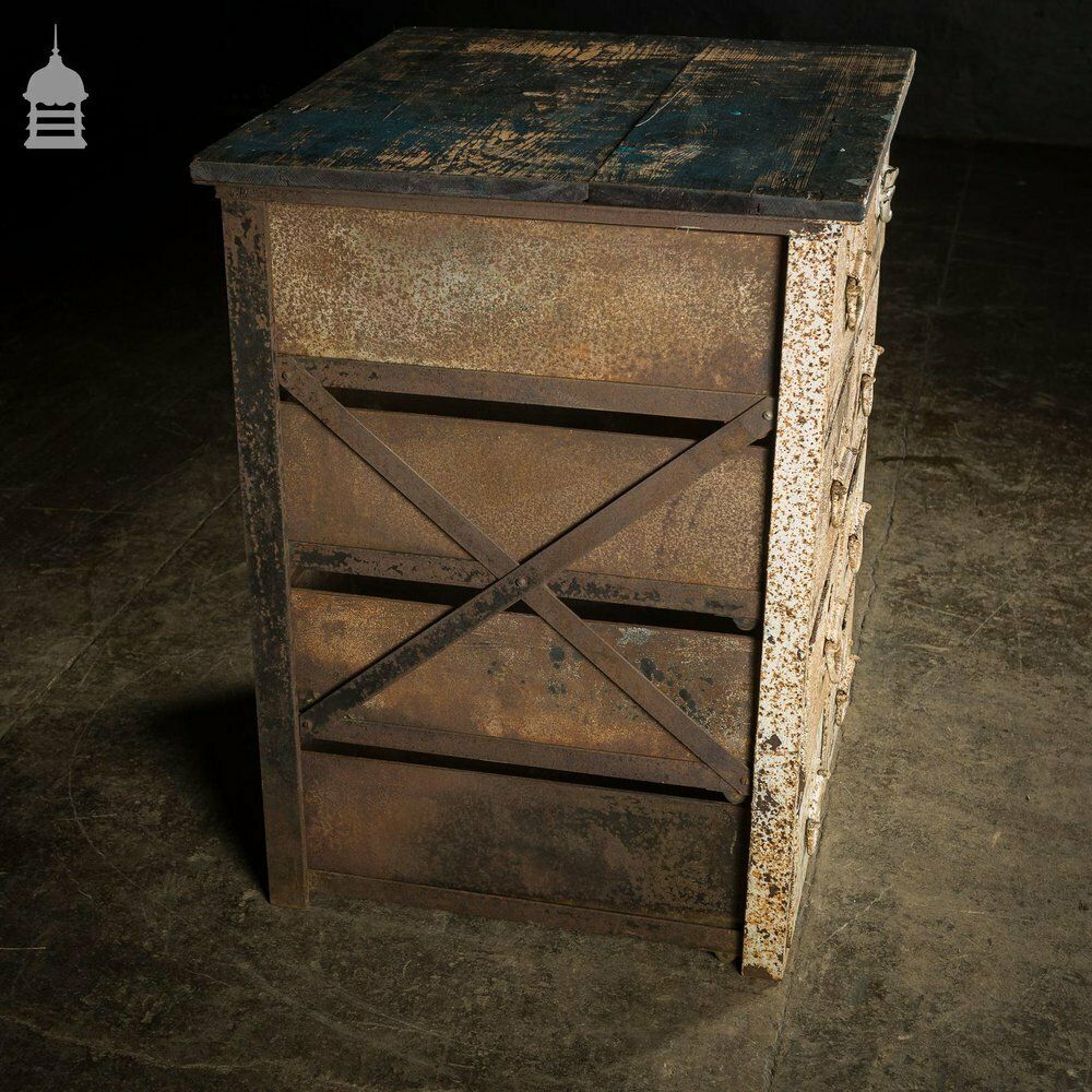 Set Of Heavy Duty Industrial Machinists Drawers On Brass Runner Wheels photo furniture