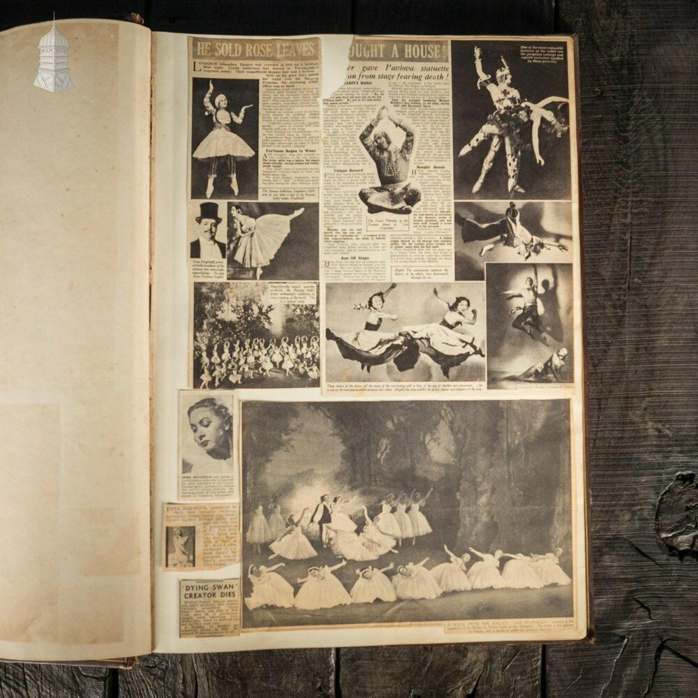 photo buy Ipswich Museum Portrait Book Containing 1940’s Newspaper Clippings And Ballet Programmes From Theatre Royal Norwich