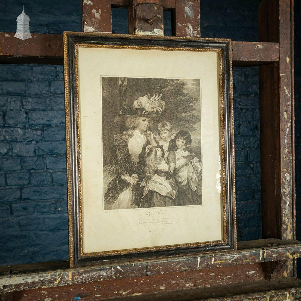 photo for sale Framed Print Of 1789 Engraving Of Lady Smyth And Her Children: George Henry, Louisa And Charlotte