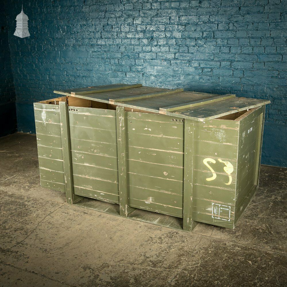 photo buy Large Green Painted Aircraft Parts Shipping Crate Reclaimed From A Norfolk Raf Base