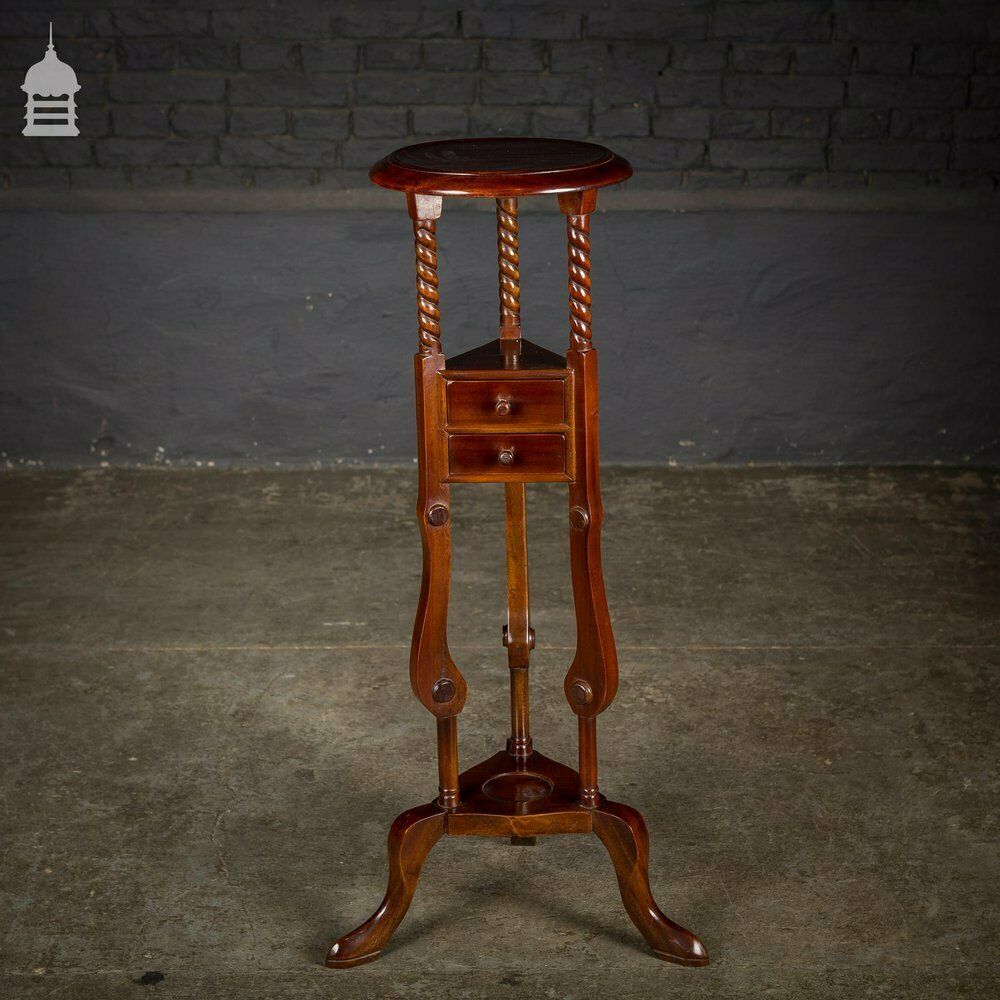 19th C Mahogany Jardinière Stand With Twist Detail photo furniture
