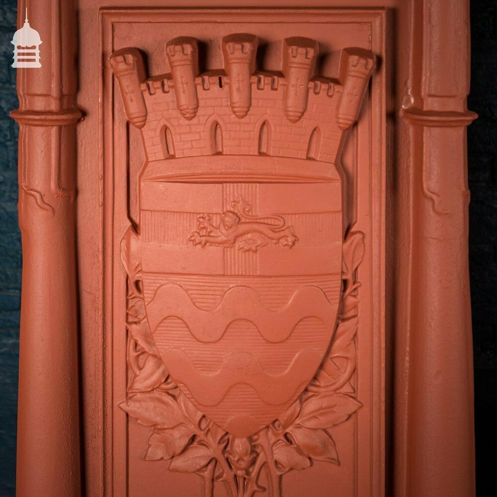 Pair Of Cast Iron London County Council Embankment Lamppost Bases Finished In Red Oxide Primer photo vintage