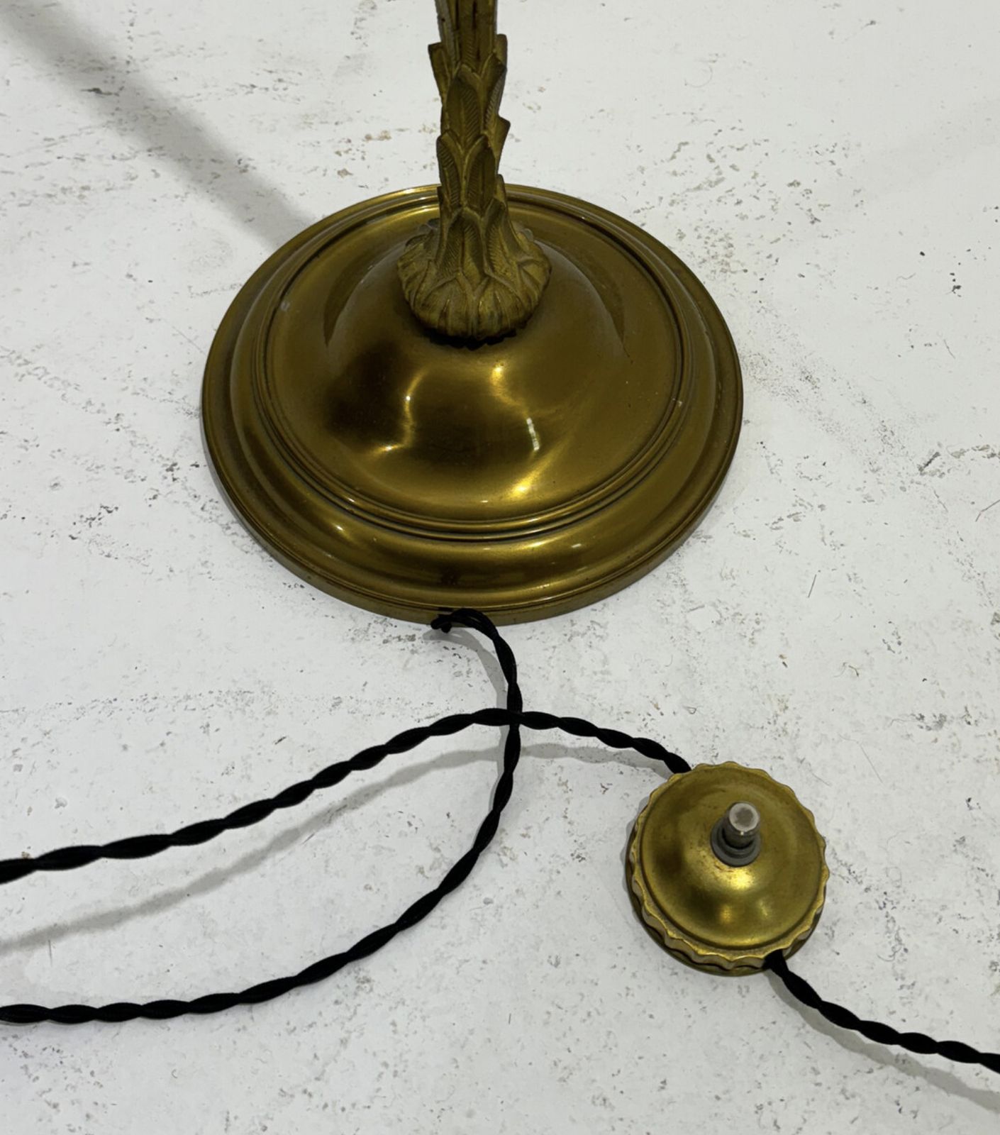 Mid Century Brass Floor Lamp By Maison Baguès, France, 1950s photo Lighting