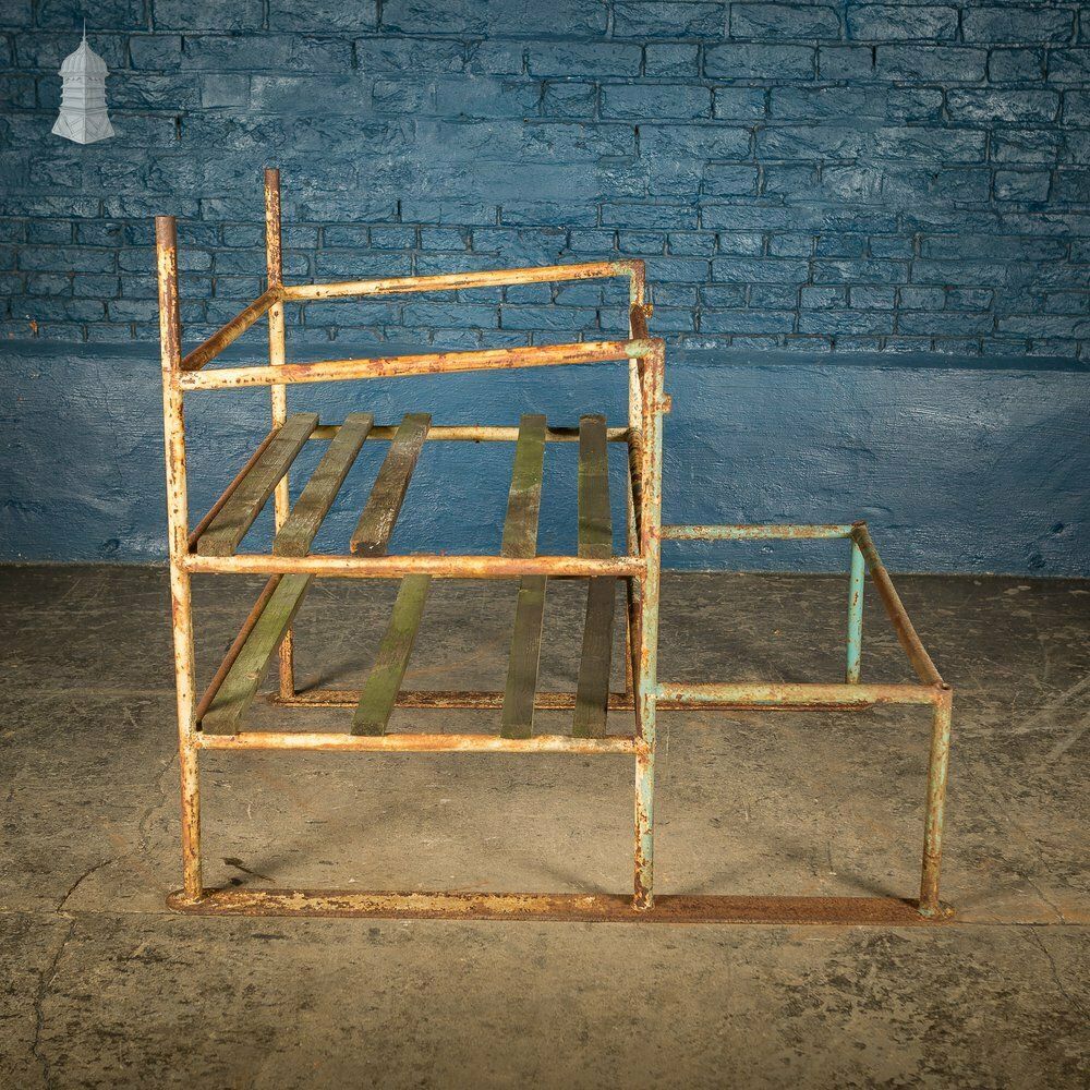 Metal Industrial Shelving With Wooden Slats photo buy