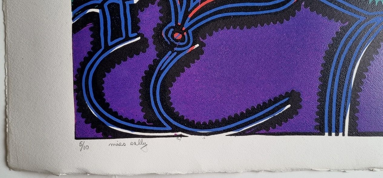 Peter Daglish   Miss Sally (Original Signed Linocut) photo for sale
