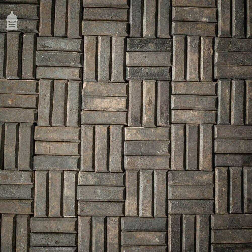 photo vinterior Batch Of 580 Narrow Victorian Staffordshire Blue Clinker Pavers   4 ½ Square Metres